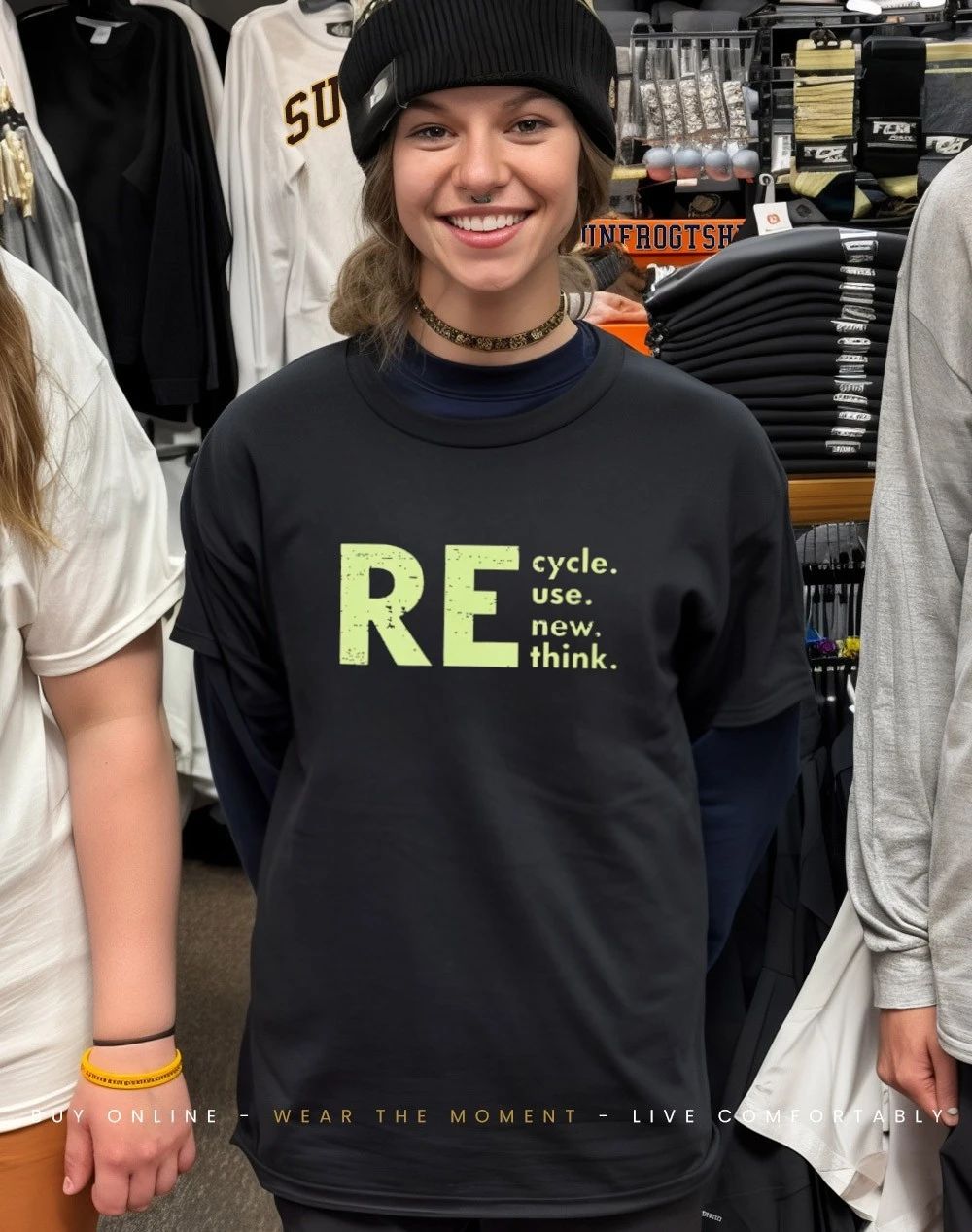 RE Think Green Cycle Use New Think shirt