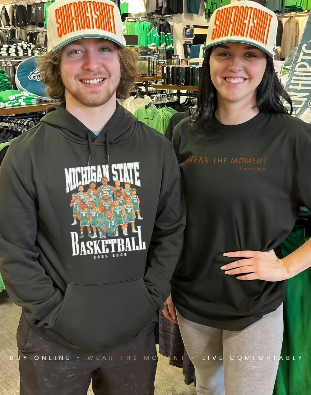 Michigan State Men’s Basketball 2025 2026 team collage shirt
