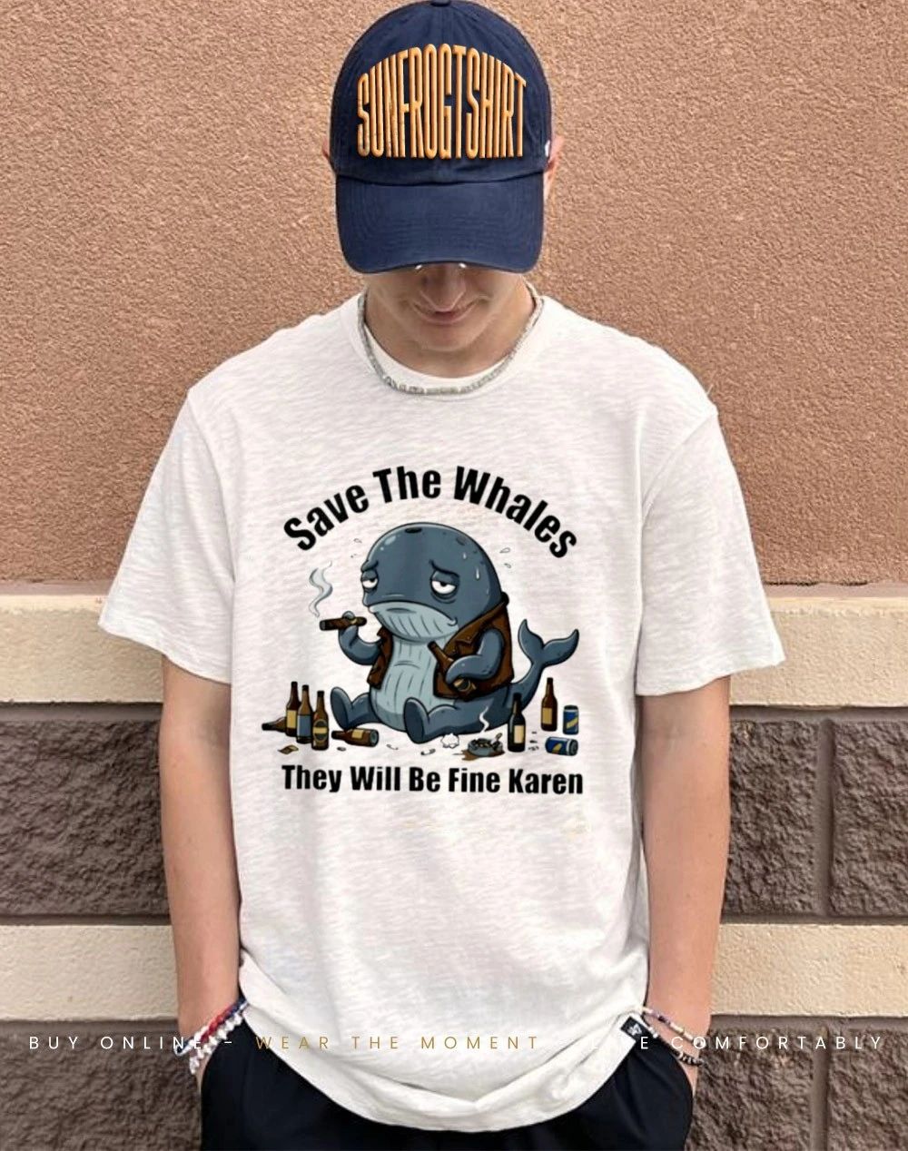Save the whales they will be fine karen cartoon shirt