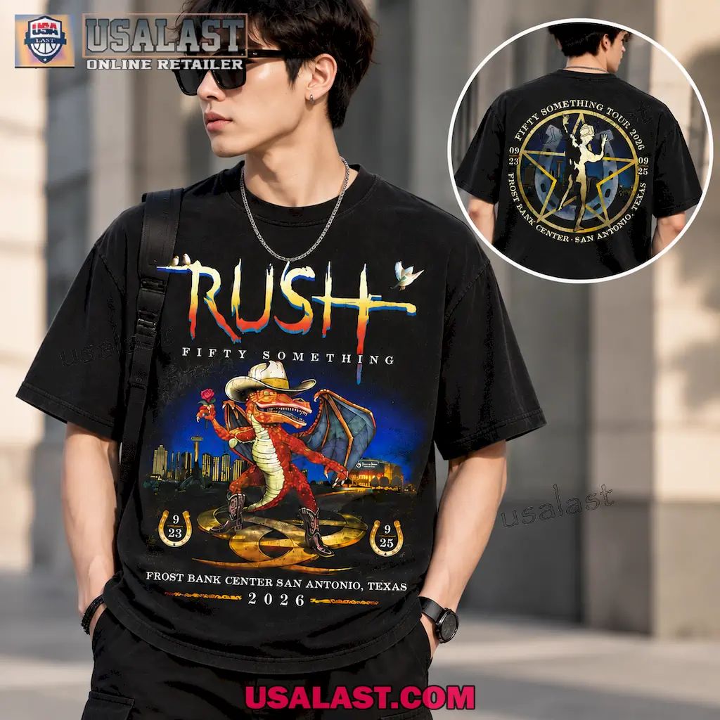 RUSH Fifty Something Tour Frost Bank Center San Antonio TX 2026 Tee Shirt