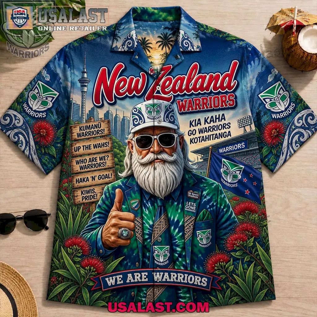New Zealand Warriors We Are Warriors Tropical Premium Hawaiian Shirt