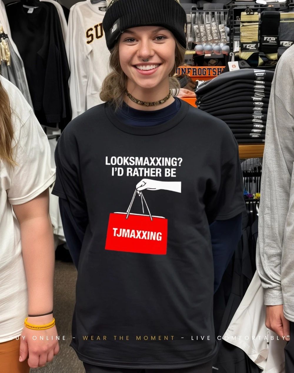 Looksmaxxing I’d Rather Be TJMaxxing Shirt
