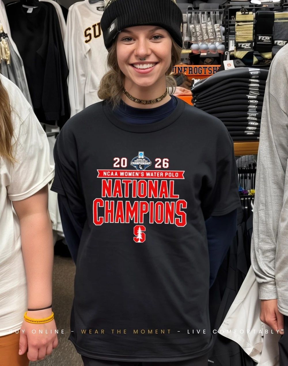 2026 NCAA Women’s Water Polo National Champs Stanford Cardinal Victory shirt