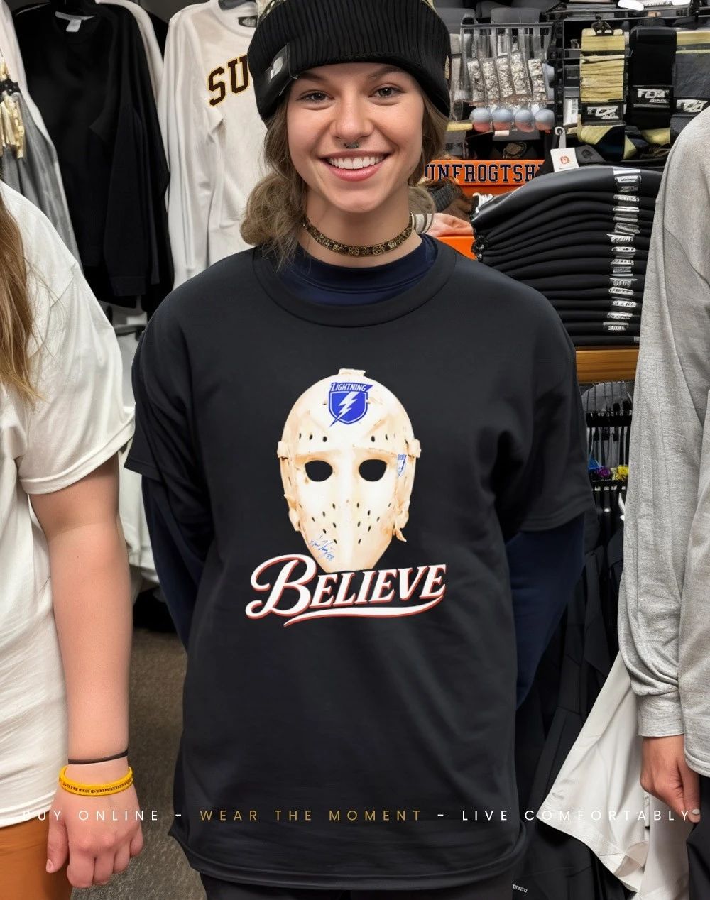 Believe Mask Tampa Bay Lightning shirt