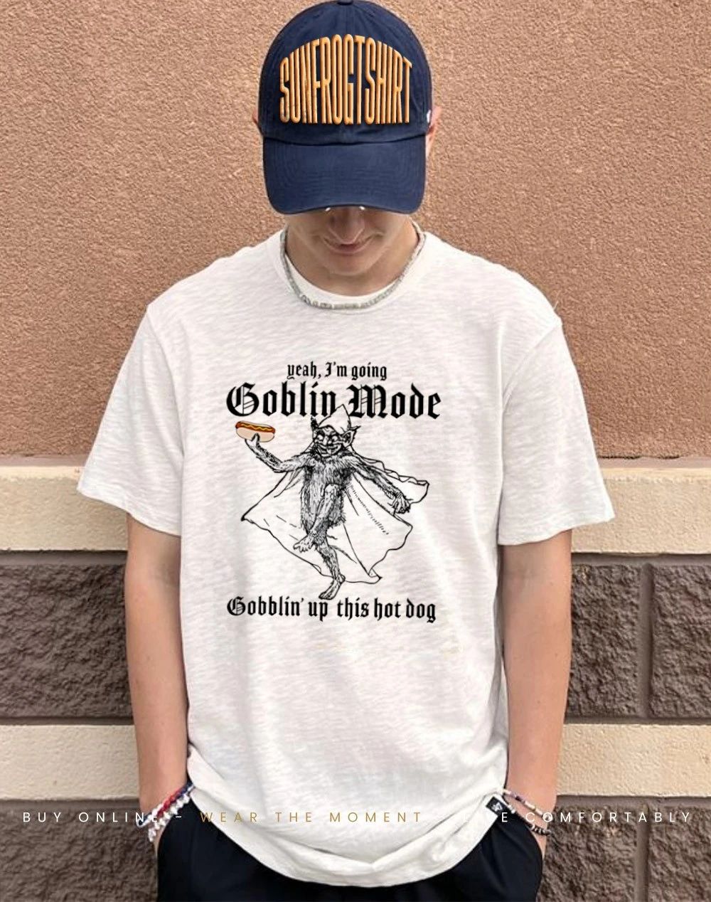 Yeah I’m Going Goblin Mode Gobblin’ Up This Hot Dog shirt