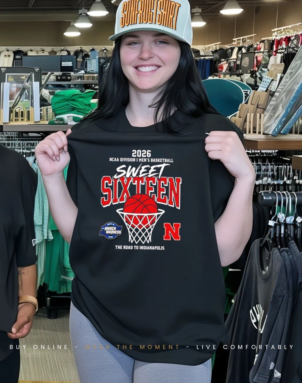 Nebraska Cornhuskers men’s basketball Sweet 16 March Madness The Road To Indianapolis 2026 shirt