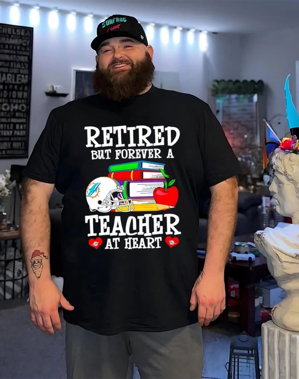 Miami Dolphins Retired But Forever a Teacher At Heart shirt