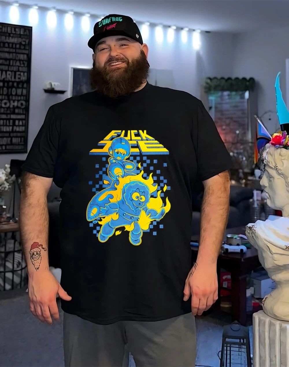 Mega Man Fuck Ice cartoon shirt