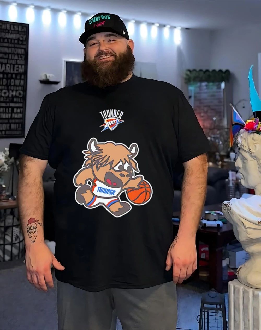 Oklahoma City Thunder 2026 NBA Playoffs Rumble mascot cartoon shirt
