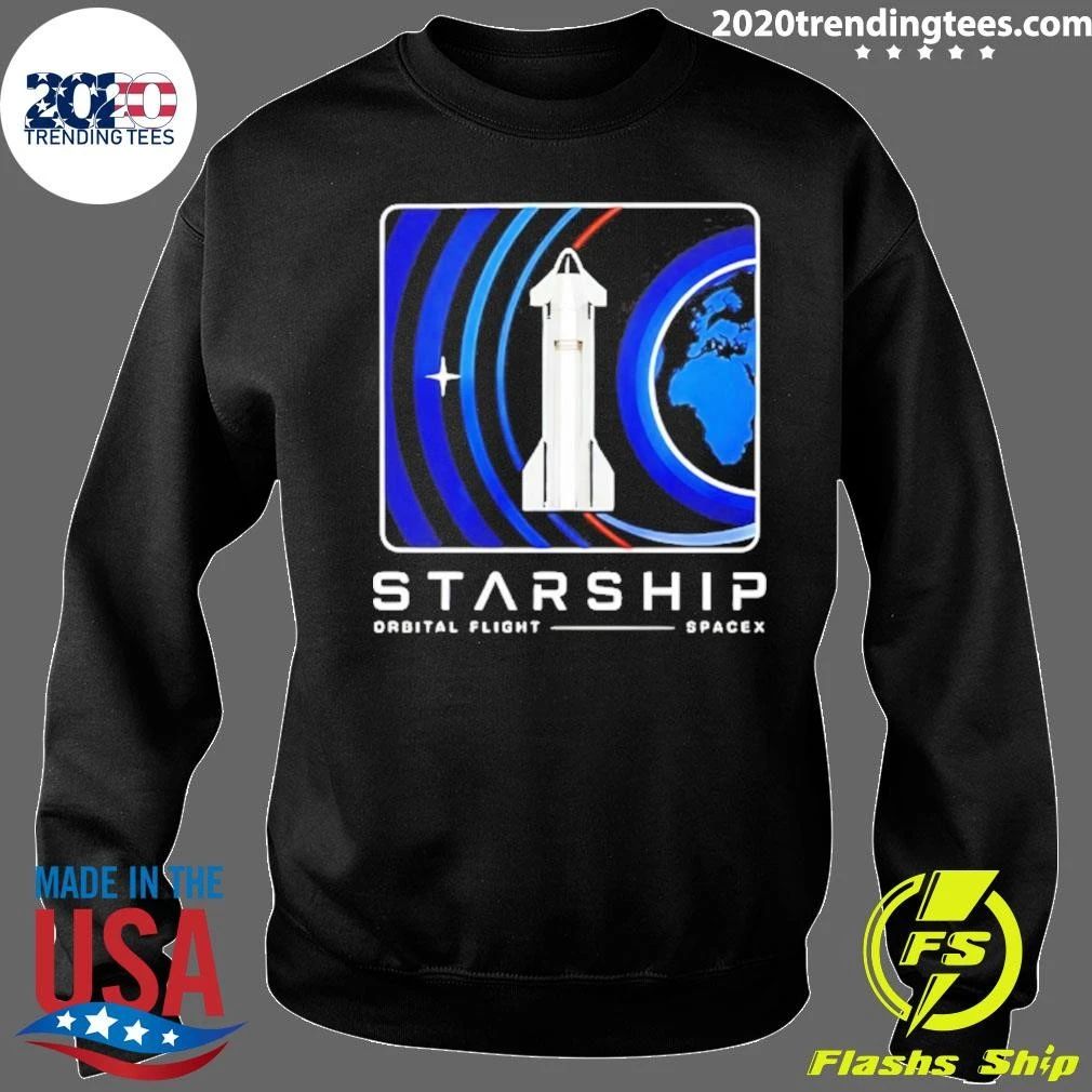 Starship Orbital Flight Spacex Space Exploration Shirt