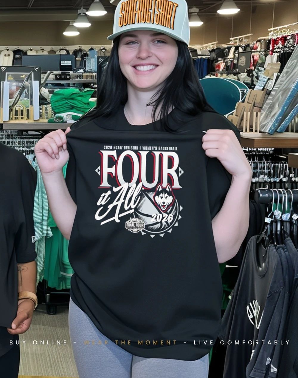 UConn Huskies 2026 NCAA Women’s Basketball Tournament March Madness Final Four Zone Move shirt