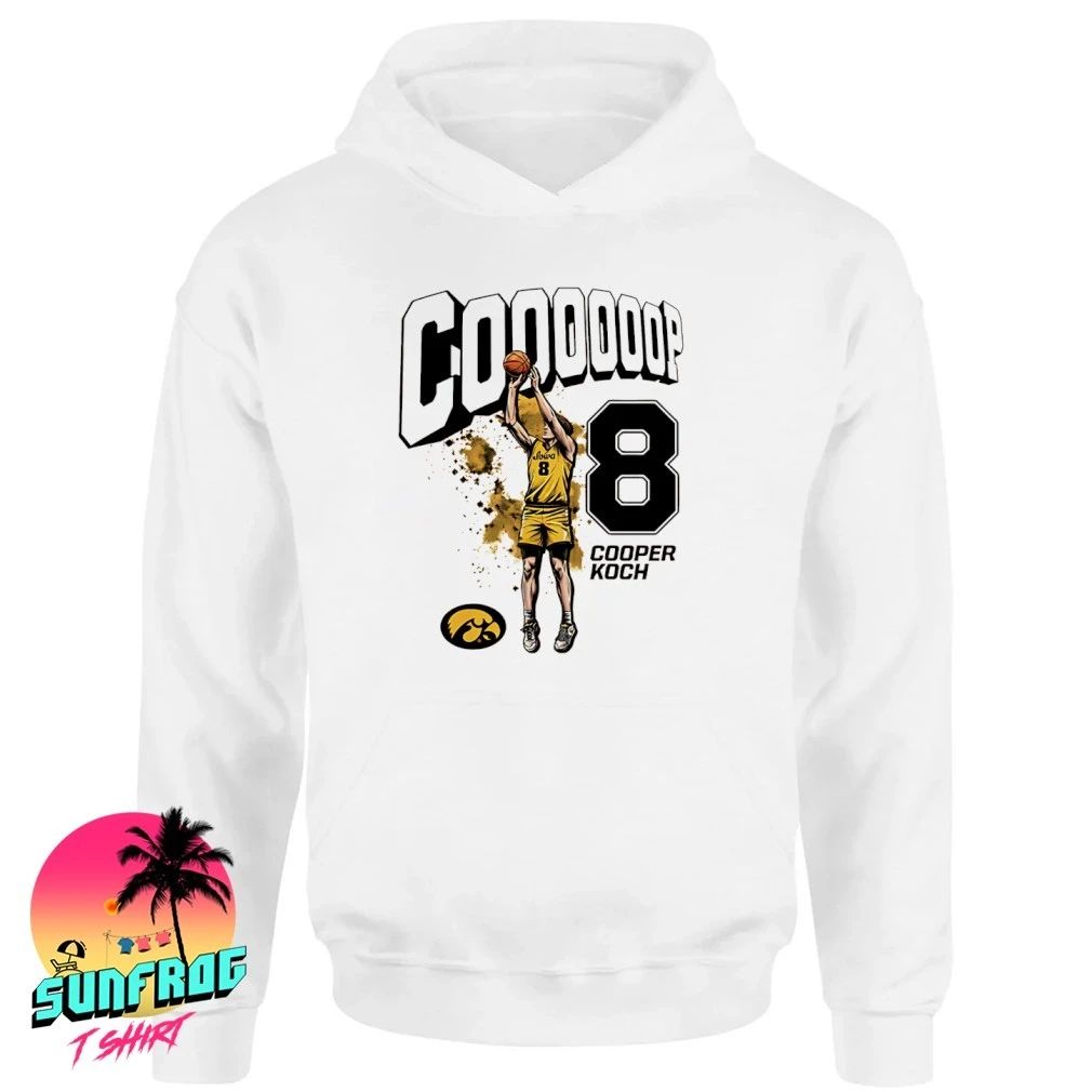 Cooper Koch Iowa Hawkeyes no 8 Illustrated shirt