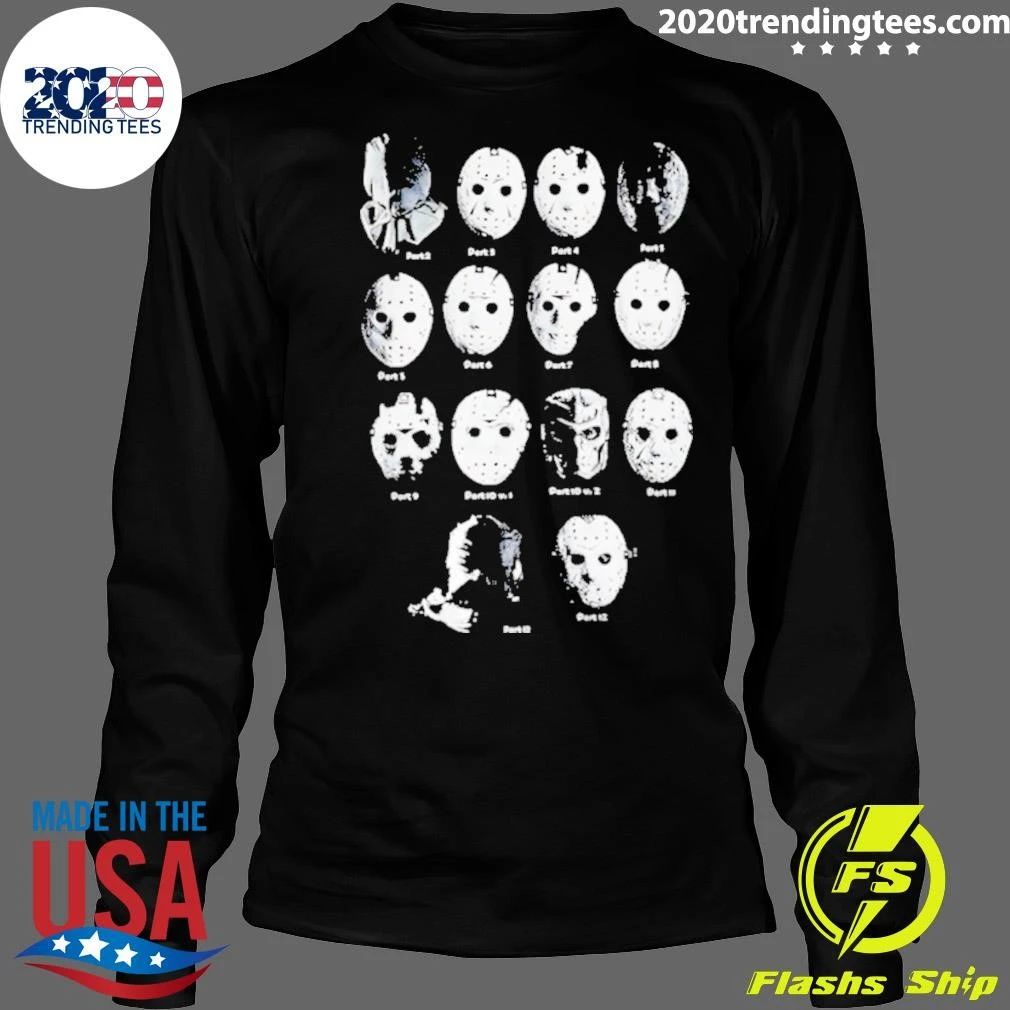 Jason Voorhees Friday The 13th Mask Evolution Collage Halloween Shirt