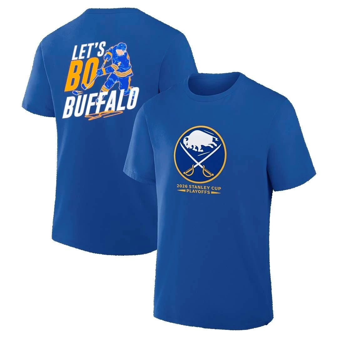 Bowen Byram let’s Bo Buffalo Sabres front and back shirt