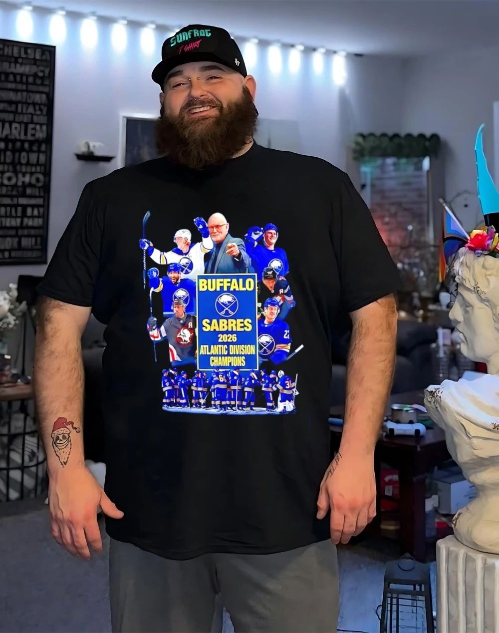 Buffalo Sabres wins 2026 Atlantic Division Champions collage graphic shirt