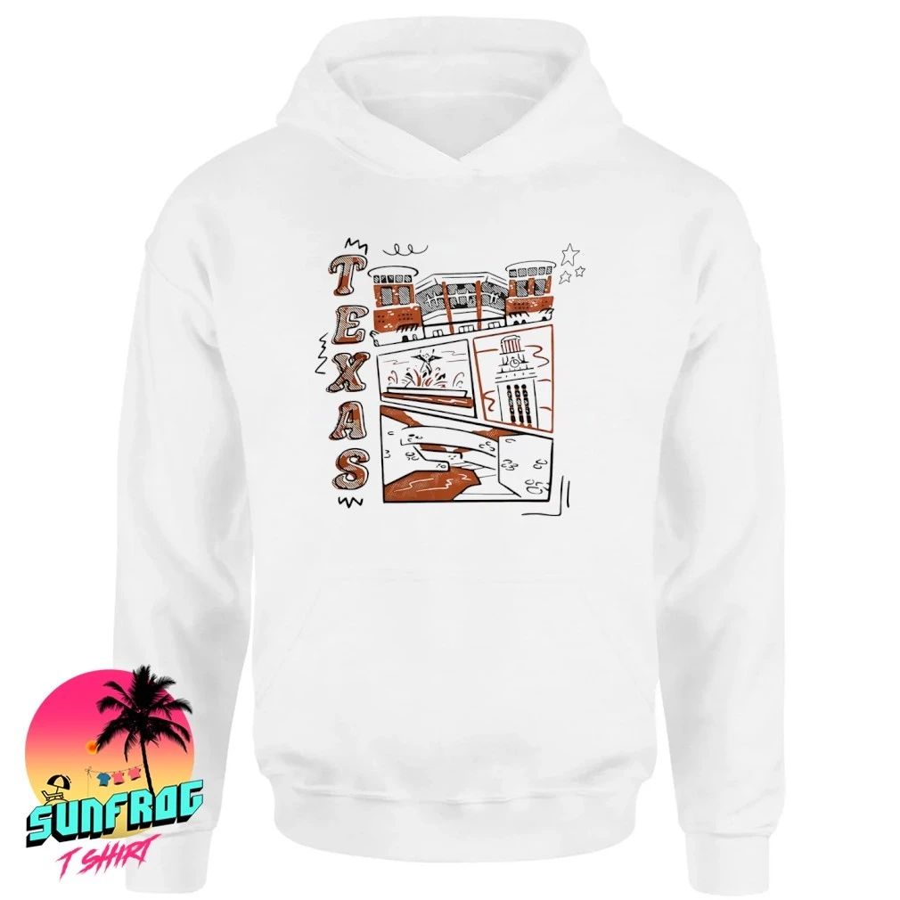 Texas Longhorns Campus Landmarks comic shirt