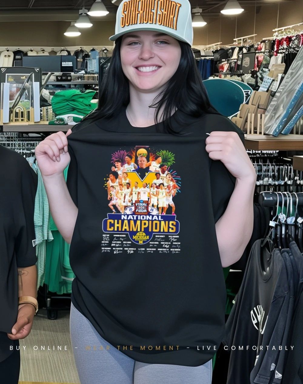 Michigan Wolverines Men’s Basketball National Champions 2026 signatures shirt
