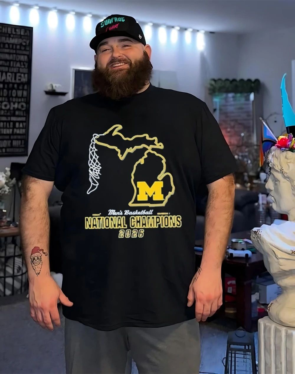Michigan Wolverines MBB National Champs 2026 NET State shirt