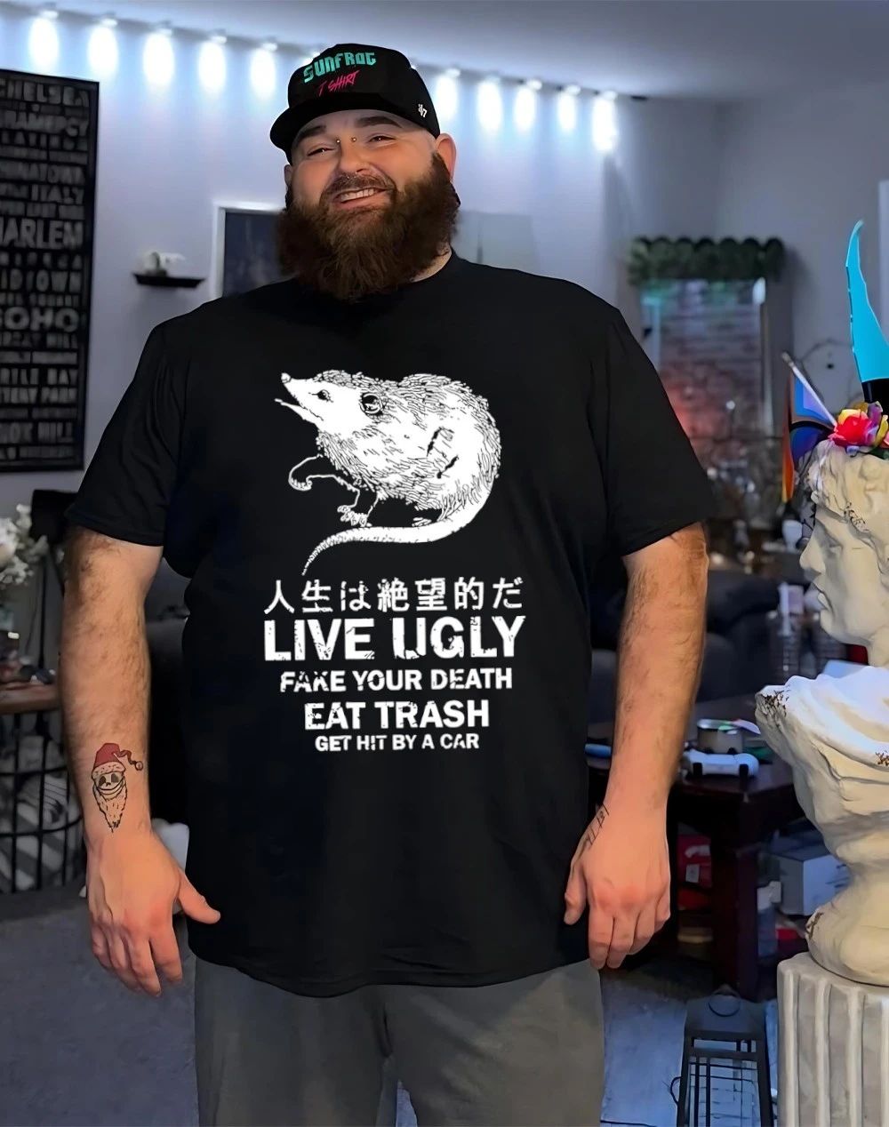 Rat live ugly fake your death eat trash get hit by a car shirt