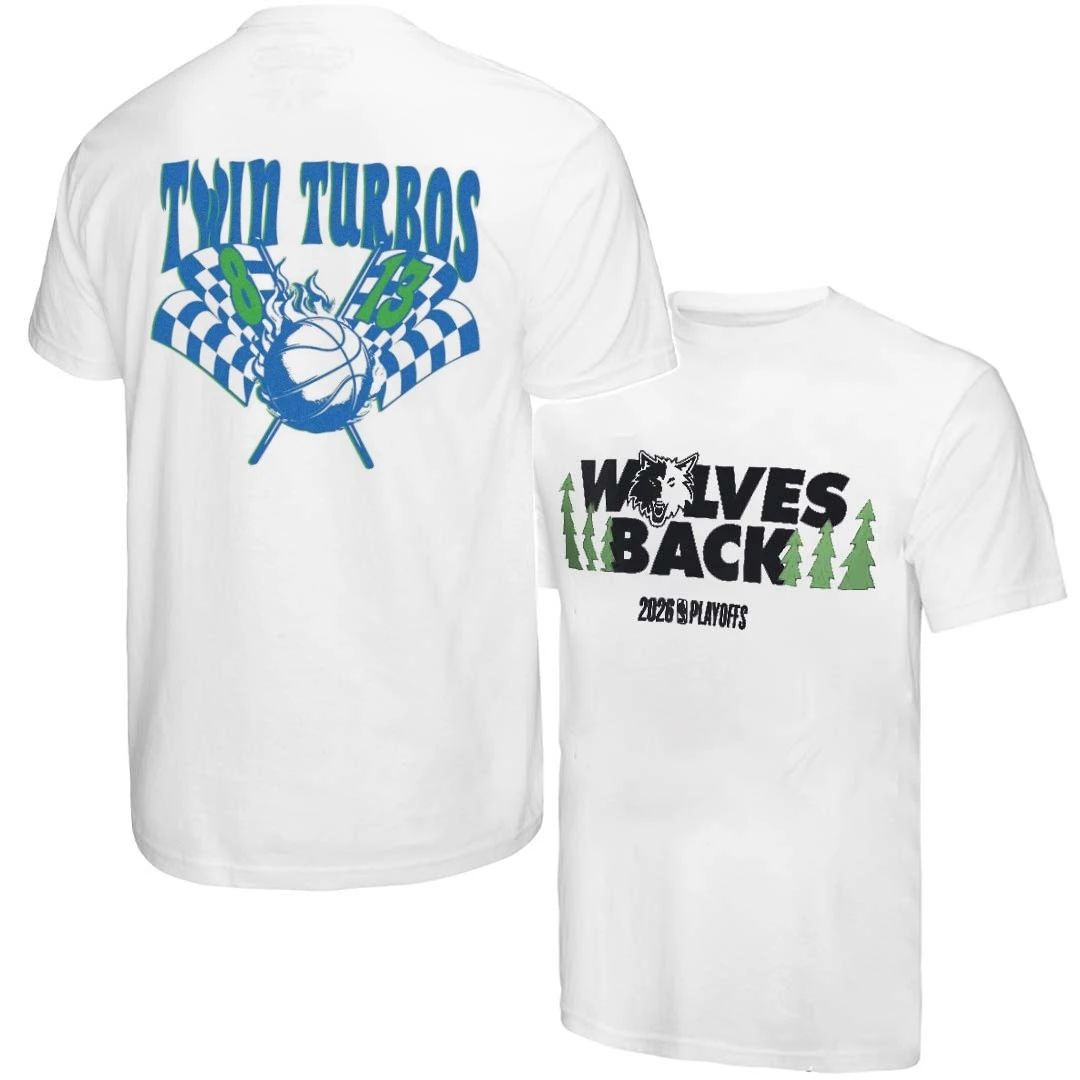 Minnesota Timberwolves guard duo Twin Turbos Racing Front and Back shirt