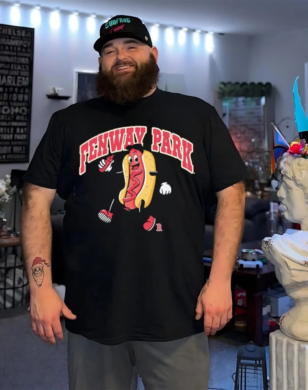 Fenway Park Hot Dog Boston Red Sox baseball shirt