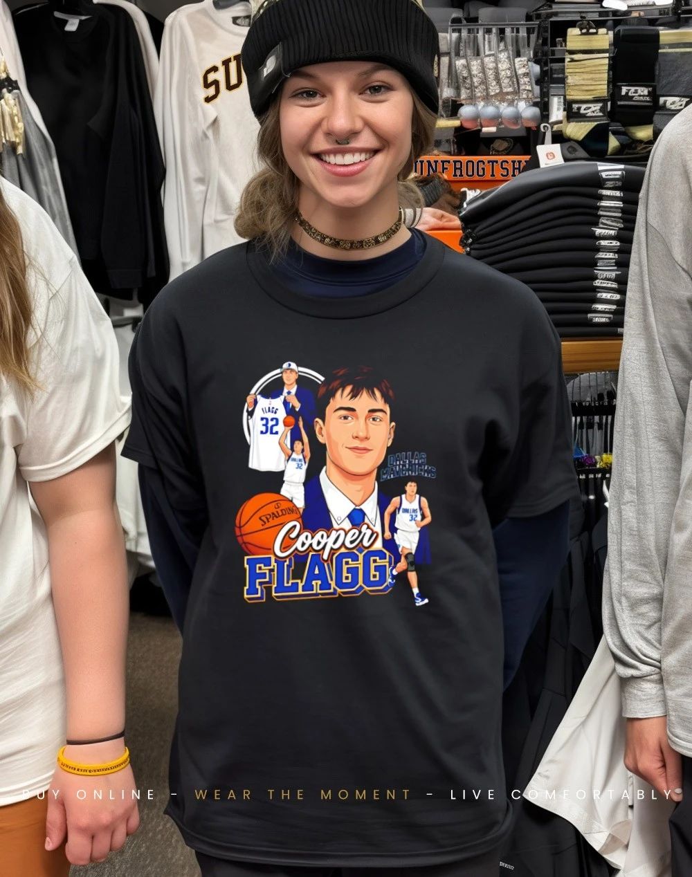 Cooper Flagg Dallas Mavericks player collage comic ’26 shirt