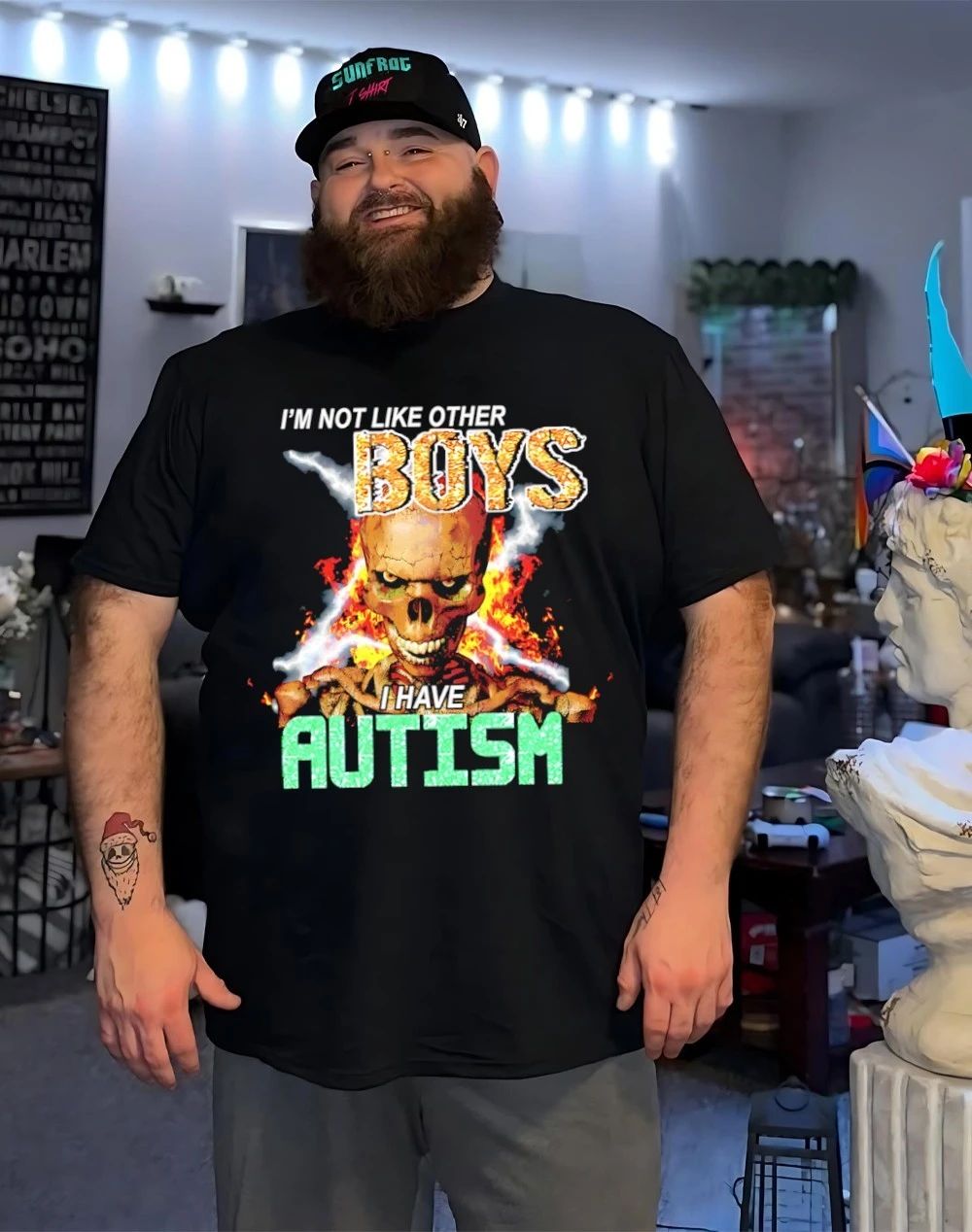 I’m not like other boys I have Autism skull shirt