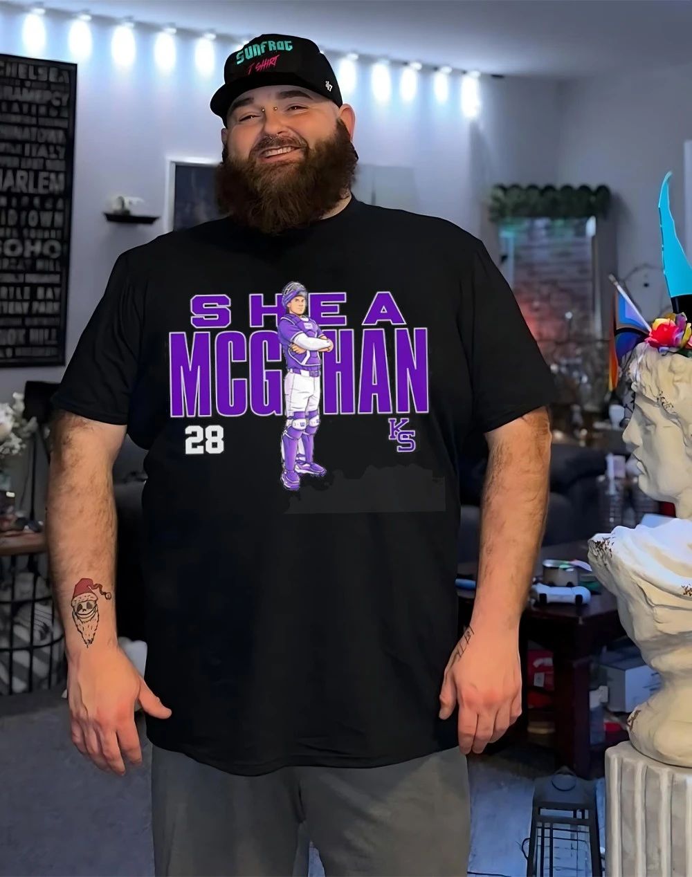 Shea McGahan 28 Kansas State Wildcats baseball shirt