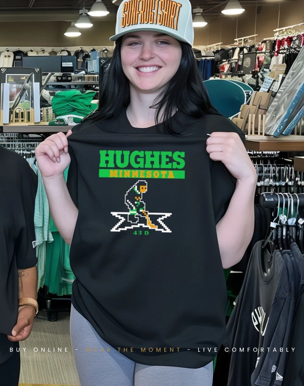 Quinn Hughes Minnesota Wild Retro Hockey 43D shirt