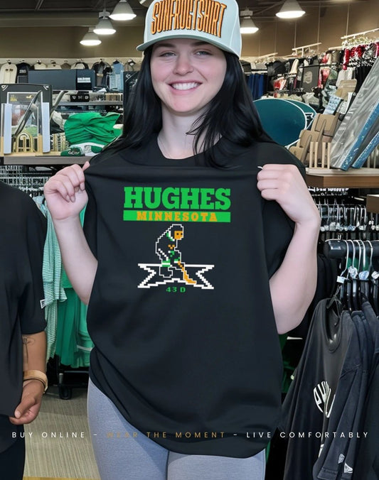 Quinn Hughes Minnesota Wild Retro Hockey 43D shirt