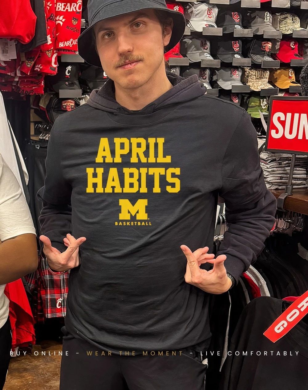 Michigan Basketball April Habits logo shirt