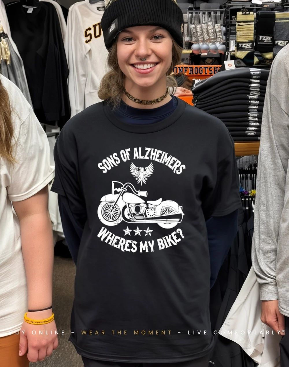 Sons of Alzheimers where my bike shirt