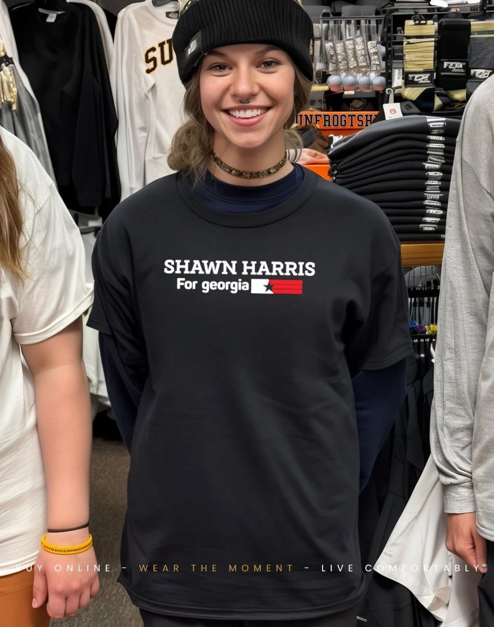 Shawn Harris For Georgia flag shirt