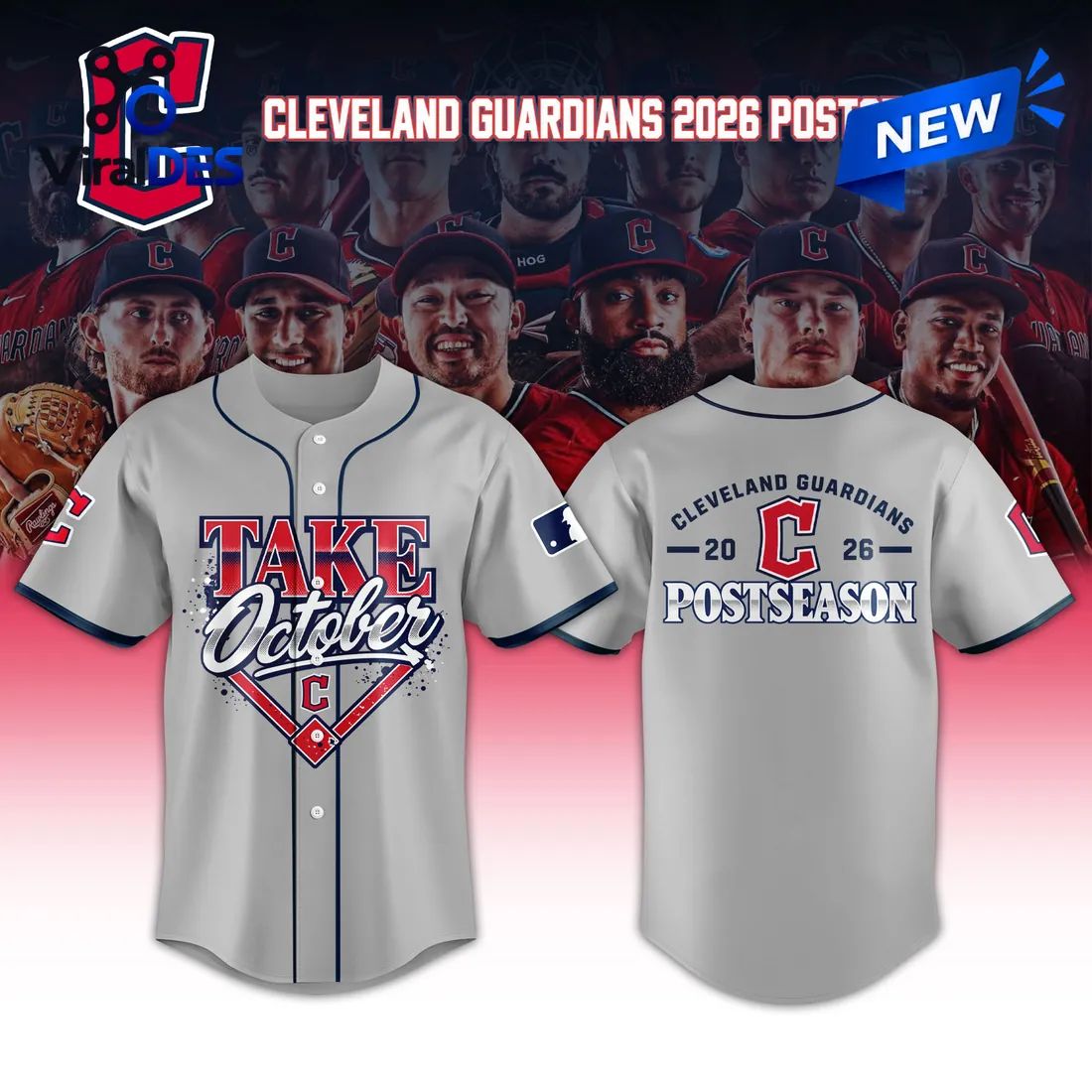 Cleveland Guardians Take October 2026 Gray Baseball Jersey
