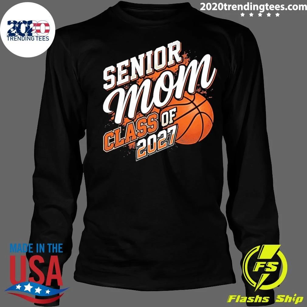 Basketball Sublimation Senior Mom Class of 2027 Shirt