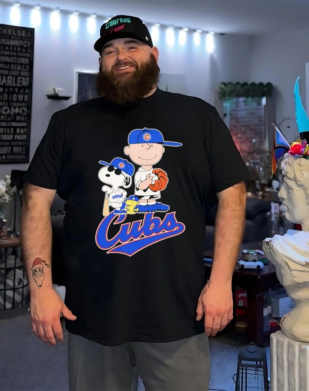 Peanuts characters x Chicago Cubs Baseball MLB 2026 cartoon shirt