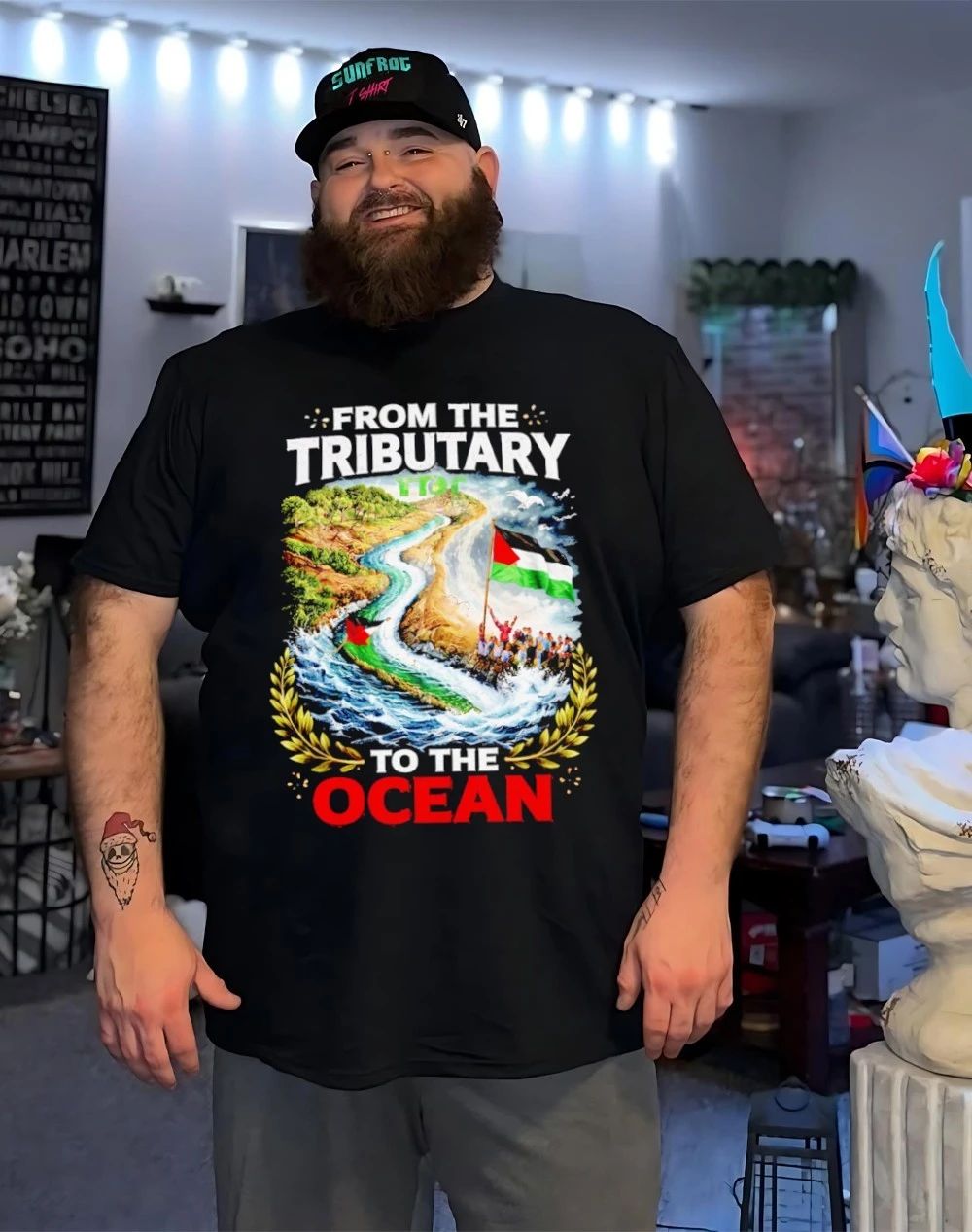 From the tributary to the ocean Palestine shirt