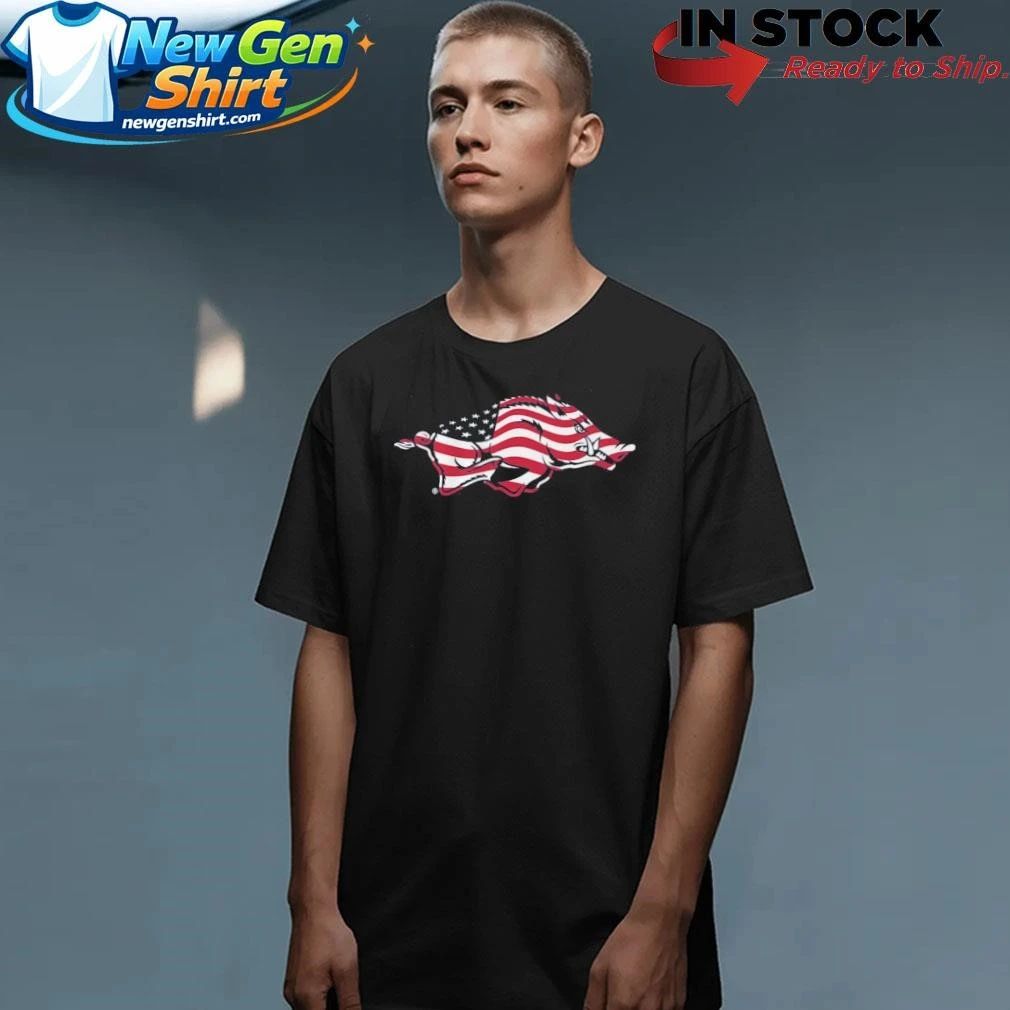 Arkansas Razorbacks Patriotic Marks Primary Logo Shirt