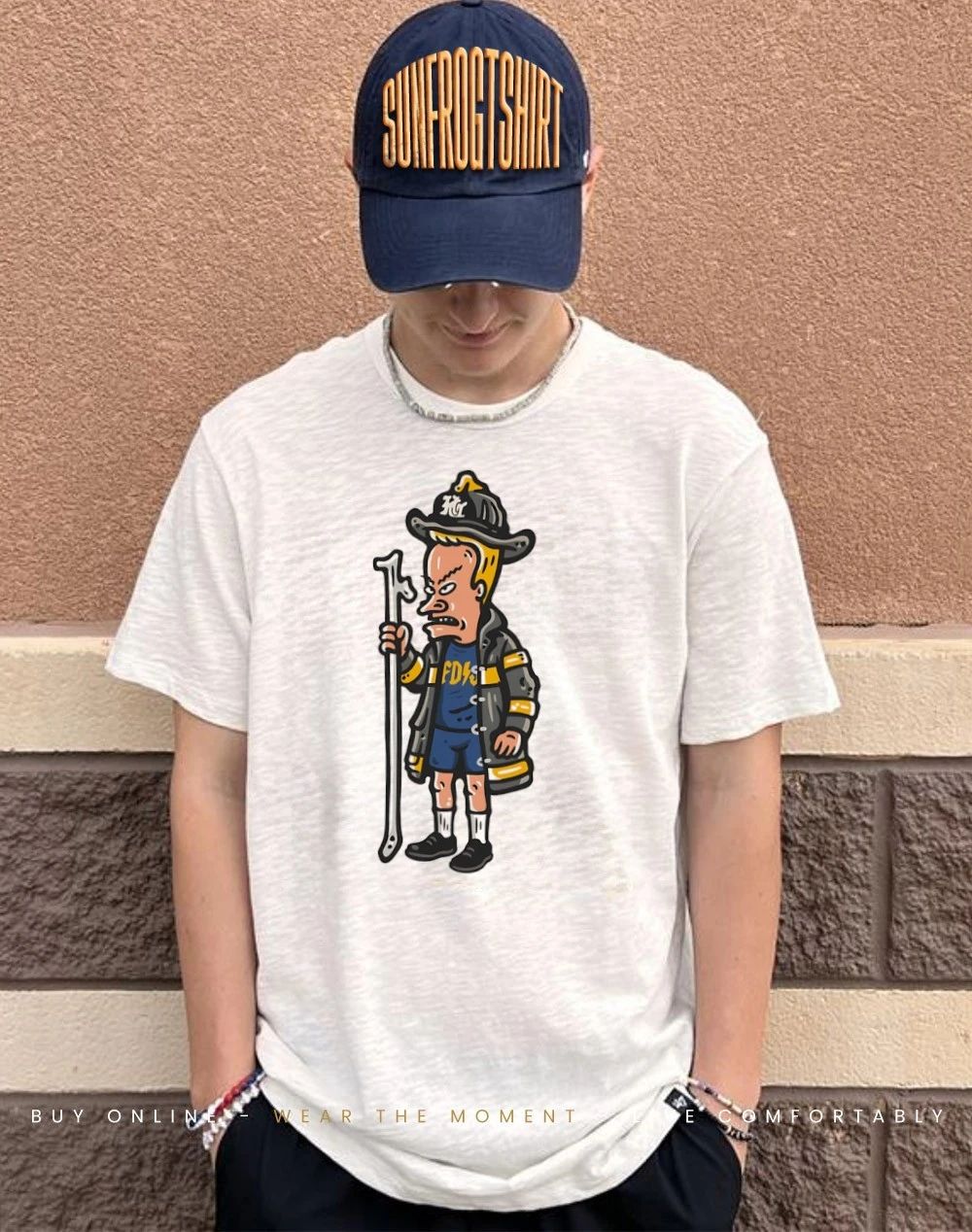 Beavis Hookman firefighter graphic shirt