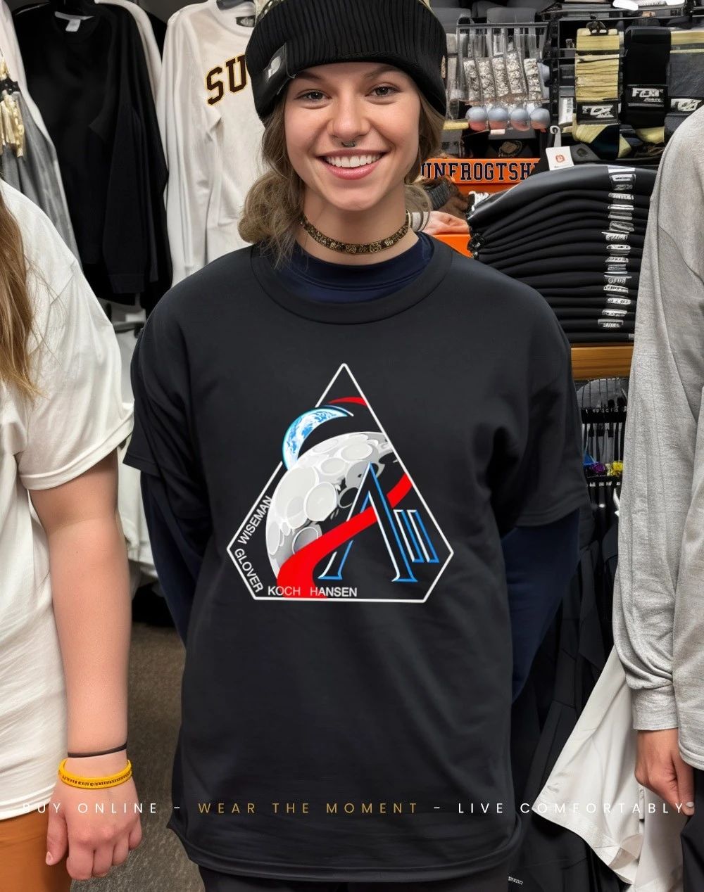 Artemis II Wiseman Glover Koch Hansen Logo shirt