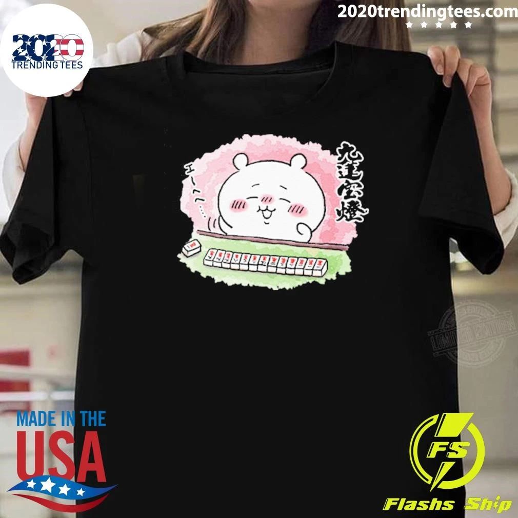 Chiikawa Little Eight Usagi Playing Mahjong Chiikawa Merchandise Shirt