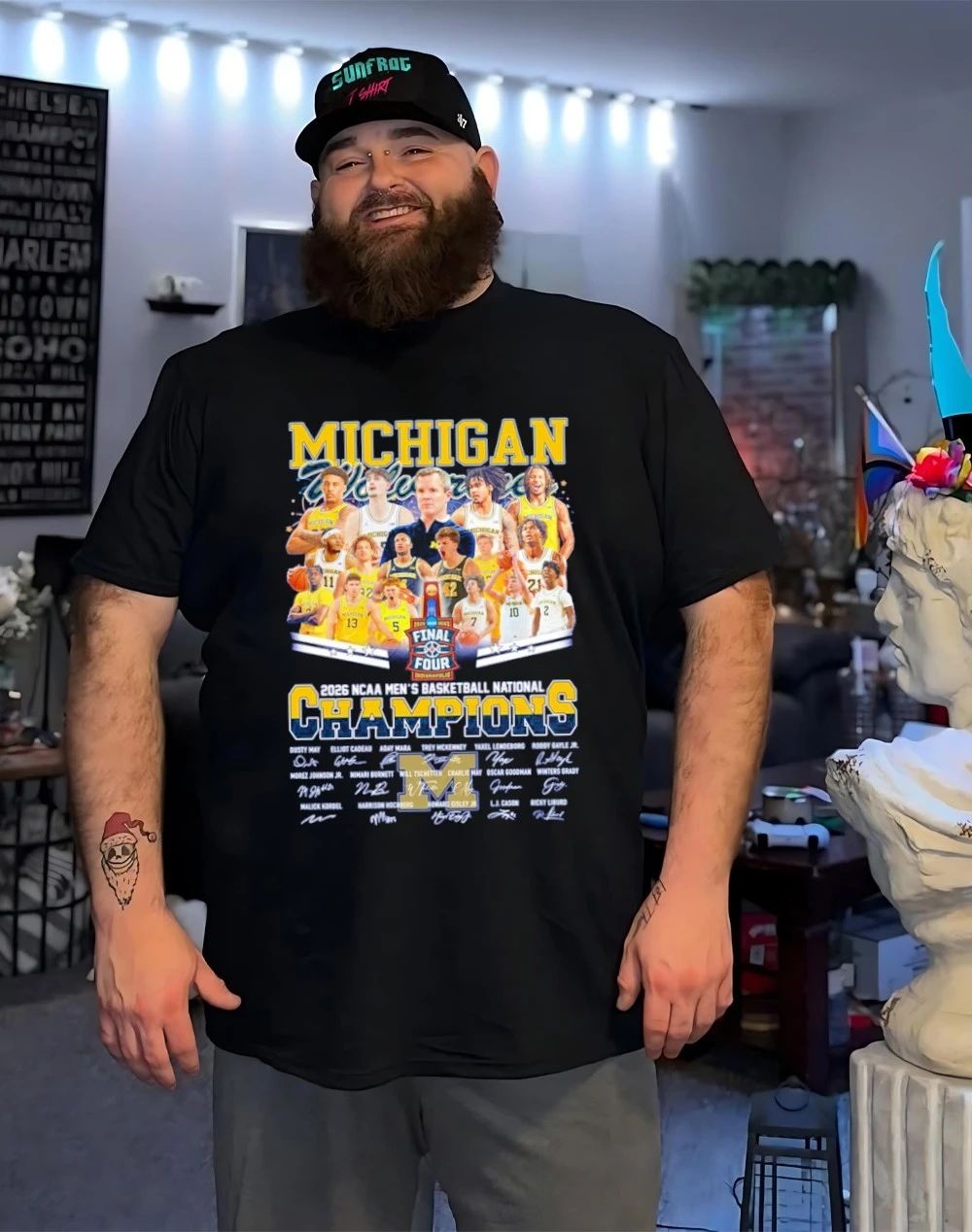 Michigan 2026 Ncaa Men’s Basketball National Champions signatures shirt