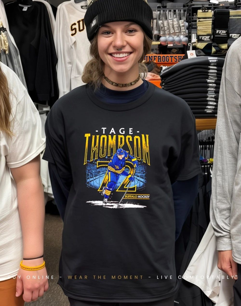 Tage Thompson Buffalo hockey Player Number signature shirt