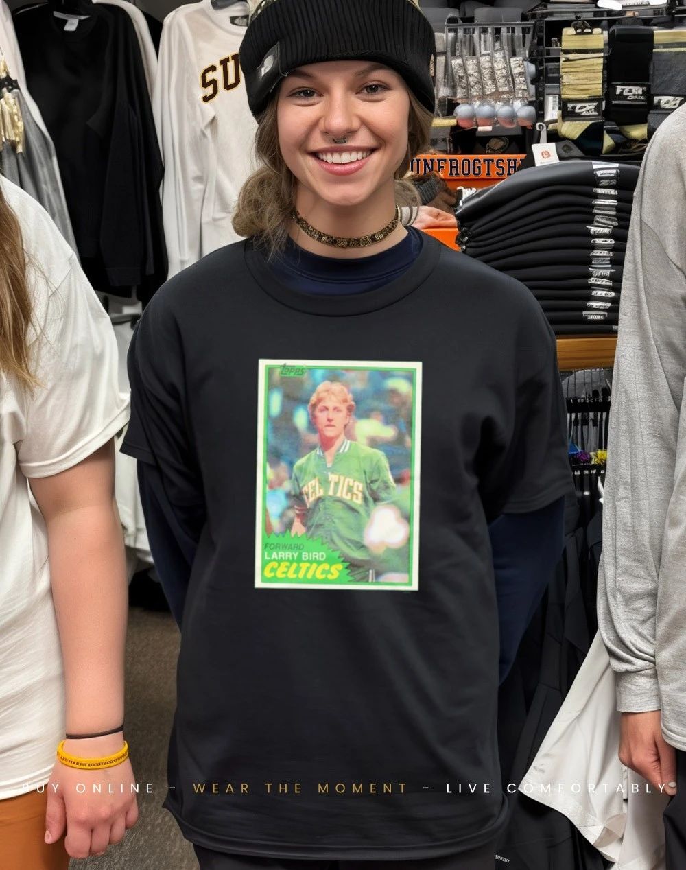 Larry Bird Boston Celtics 1981 Topps Basketball Card shirt