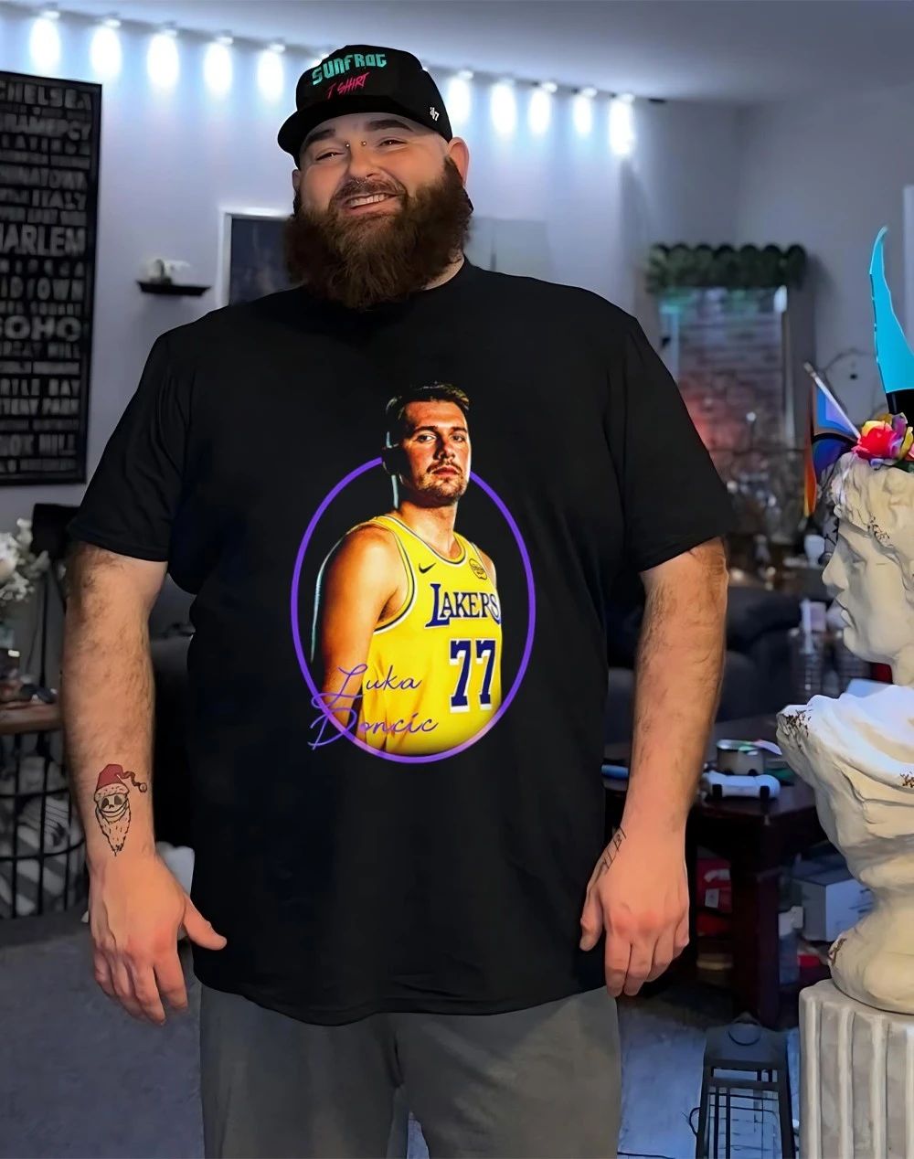 Los Angeles Lakers Luka Doncic graphic signature ’26 shirt