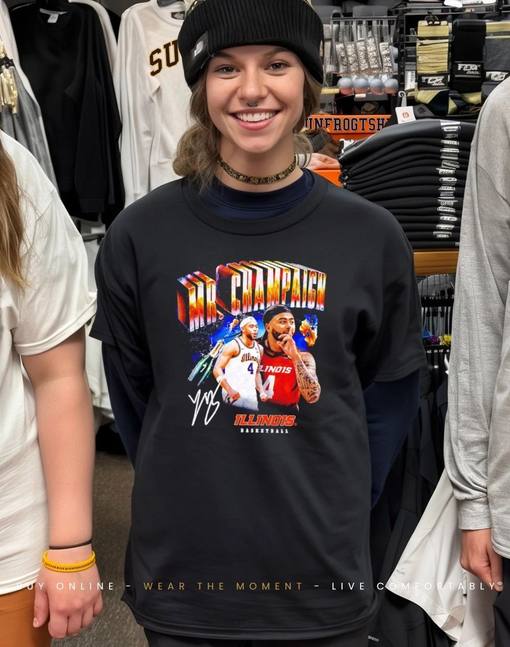 Illinois Basketball Kylan Boswell Mr Champaign signature graphic shirt