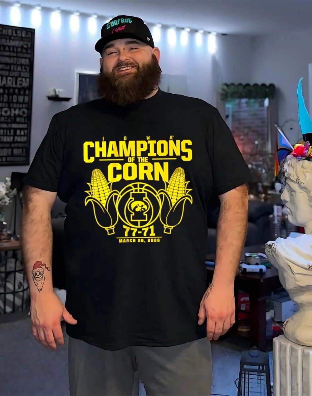 Iowa Basketball Champions Of The Corn 2026 77-71 score shirt