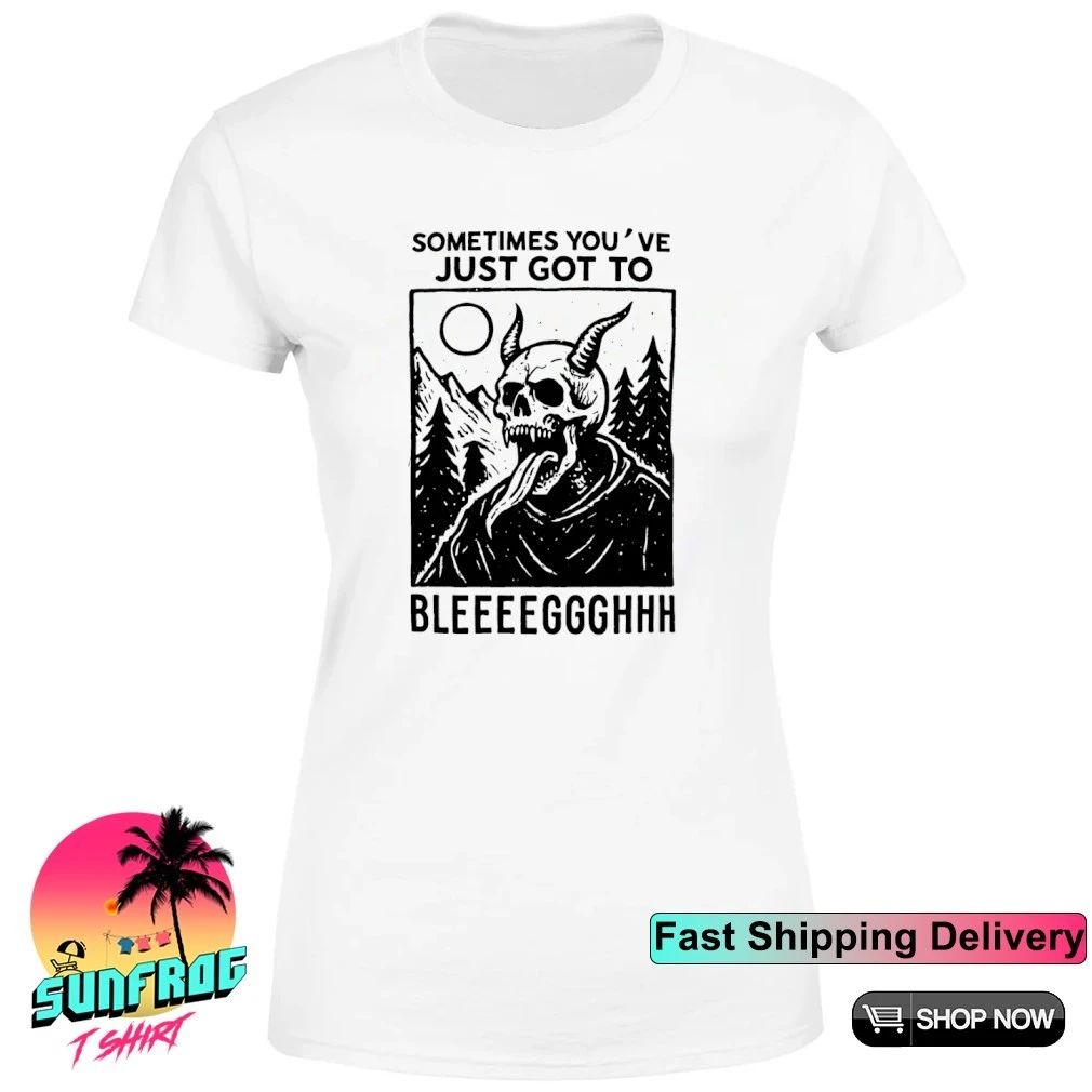 Sometimes you’ve just gotta blegh devil skull shirt