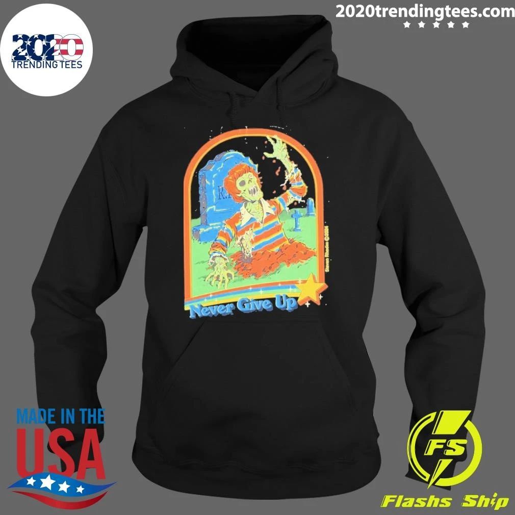 Steven Rhodes Never Give Up Zombie 2026 Shirt