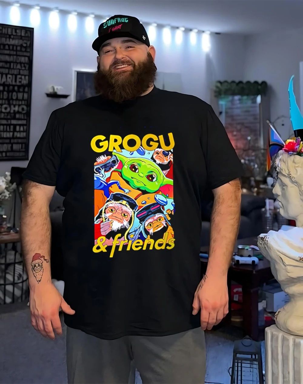 Grogu and Friends cartoon shirt